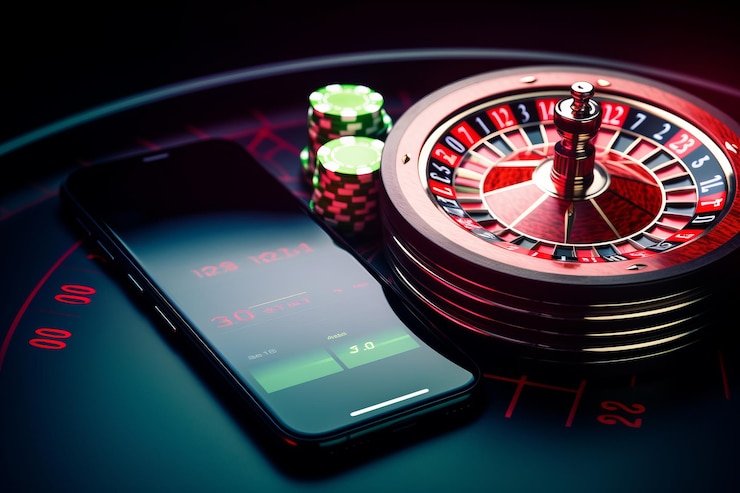 Casino game selection screen featuring slots and table games for mobile devices